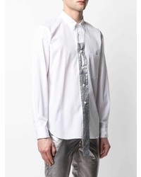 Chemise à manches longues imprimée blanche Comme Des Garcons Homme Plus