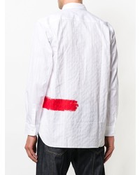 Chemise à manches longues imprimée blanche Comme Des Garcons SHIRT