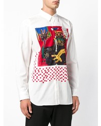 Chemise à manches longues imprimée blanche Comme Des Garcons SHIRT