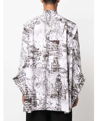 Chemise à manches longues imprimée blanche Comme Des Garcons SHIRT