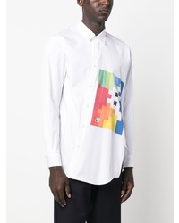 Chemise à manches longues imprimée blanche Comme Des Garcons SHIRT