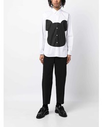 Chemise à manches longues imprimée blanche Comme Des Garcons SHIRT