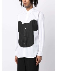 Chemise à manches longues imprimée blanche Comme Des Garcons SHIRT