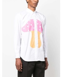 Chemise à manches longues imprimée blanche Comme Des Garcons SHIRT