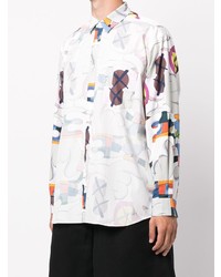 Chemise à manches longues imprimée blanche Comme Des Garcons SHIRT