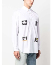 Chemise à manches longues imprimée blanche Comme Des Garcons SHIRT