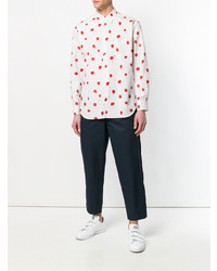 Chemise à manches longues imprimée blanche Comme Des Garcons SHIRT