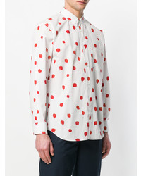 Chemise à manches longues imprimée blanche Comme Des Garcons SHIRT