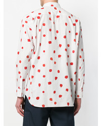 Chemise à manches longues imprimée blanche Comme Des Garcons SHIRT