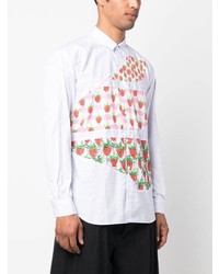 Chemise à manches longues imprimée blanche Comme Des Garcons SHIRT