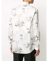 Chemise à manches longues imprimée blanche Etro