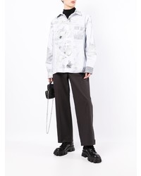 Chemise à manches longues imprimée blanche Off-White