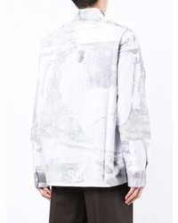 Chemise à manches longues imprimée blanche Off-White