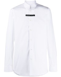 Chemise à manches longues imprimée blanche Givenchy