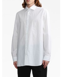 Chemise à manches longues imprimée blanche Raf Simons
