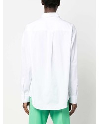 Chemise à manches longues imprimée blanche DSQUARED2