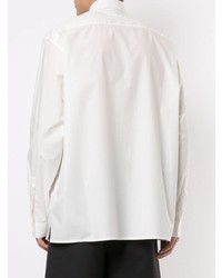 Chemise à manches longues imprimée blanche Jil Sander