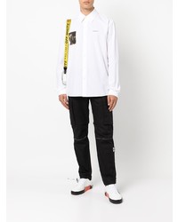 Chemise à manches longues imprimée blanche Off-White