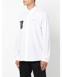 Chemise à manches longues imprimée blanche Off-White