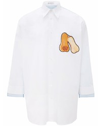 Chemise à manches longues imprimée blanche JW Anderson