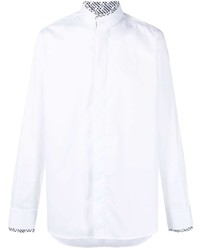 Chemise à manches longues imprimée blanche Karl Lagerfeld