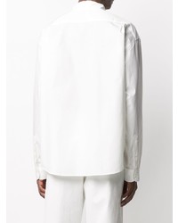 Chemise à manches longues imprimée blanche Jacquemus