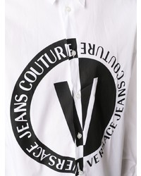 Chemise à manches longues imprimée blanche VERSACE JEANS COUTURE