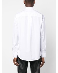 Chemise à manches longues imprimée blanche DSQUARED2