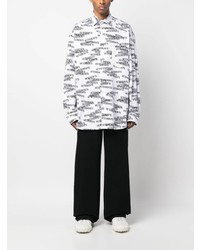 Chemise à manches longues imprimée blanche Vetements