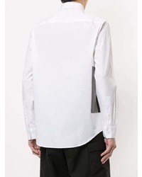 Chemise à manches longues imprimée blanche Cerruti 1881