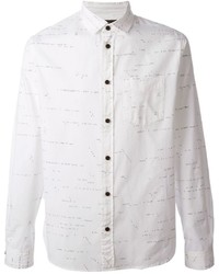 Chemise à manches longues imprimée blanche Marc by Marc Jacobs