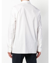Chemise à manches longues imprimée blanche Versace Collection