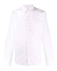 Chemise à manches longues imprimée blanche Michael Kors