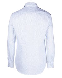 Chemise à manches longues imprimée blanche Xacus