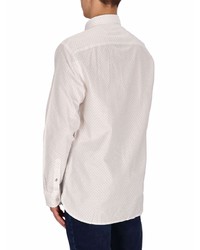 Chemise à manches longues imprimée blanche Tommy Hilfiger