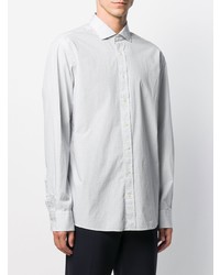 Chemise à manches longues imprimée blanche Hackett