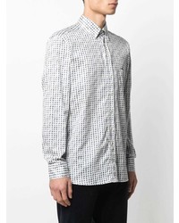 Chemise à manches longues imprimée blanche Etro