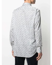 Chemise à manches longues imprimée blanche Etro