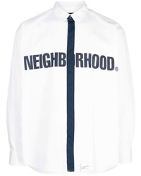 Chemise à manches longues imprimée blanche Neighborhood
