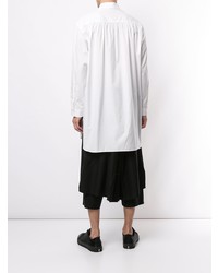 Chemise à manches longues imprimée blanche Yohji Yamamoto