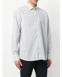 Chemise à manches longues imprimée blanche Etro