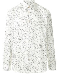 Chemise à manches longues imprimée blanche Paul Smith