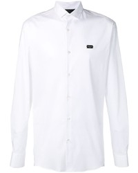 Chemise à manches longues imprimée blanche Philipp Plein