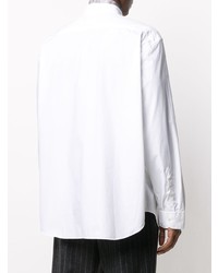 Chemise à manches longues imprimée blanche Raf Simons