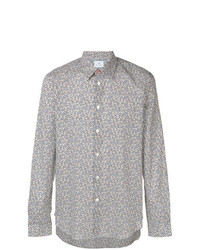 Chemise à manches longues imprimée blanche Ps By Paul Smith