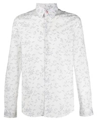 Chemise à manches longues imprimée blanche PS Paul Smith