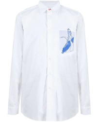 Chemise à manches longues imprimée blanche PS Paul Smith