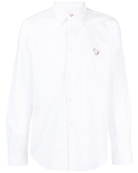 Chemise à manches longues imprimée blanche PS Paul Smith