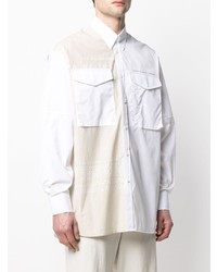 Chemise à manches longues imprimée blanche Givenchy