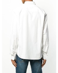 Chemise à manches longues imprimée blanche Versace Jeans